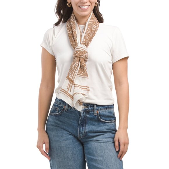 RAG & BONE Tan Multi Kaia Scarf